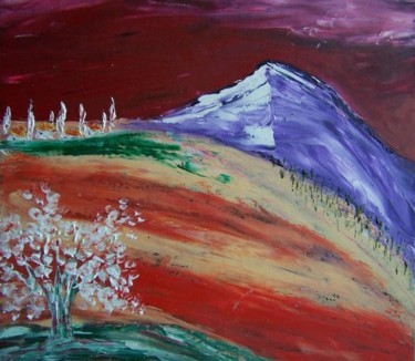 Peinture intitulée "ma montagne" par Antonio Sclano, Œuvre d'art originale