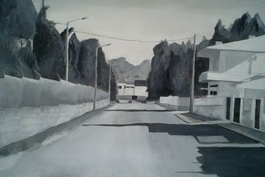 Pintura intitulada "Uma rua" por Gabriel, Obras de arte originais, Óleo