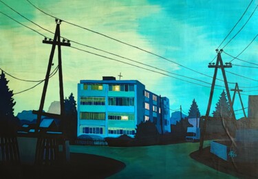 Картина под названием "Прогулка по окраине" - Антон Куприянов, Подлинное произведение искусства, Акрил
