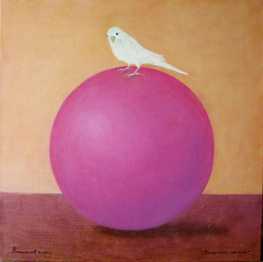 Картина под названием "Яшка кати горошек!" - Roman Antonov, Подлинное произведение искусства, Масло