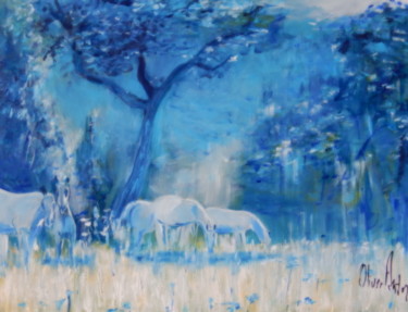 Painting titled "Azul" by Oliver Anton, Original Artwork