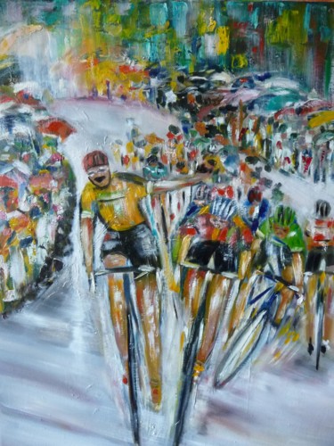 Painting titled "Tour de France" by Oliver Anton, Original Artwork, Oil