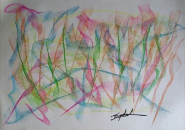 Dessin intitulée "Colourscape" par Antoon Diepstraten, Œuvre d'art originale, Pastel