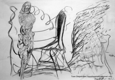 Drawing titled "Can i sit ?" by Antoon Diepstraten, Original Artwork