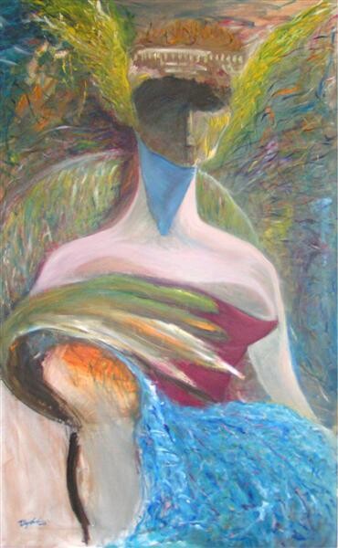 Painting titled "Muse" by Antoon Diepstraten, Original Artwork, Oil