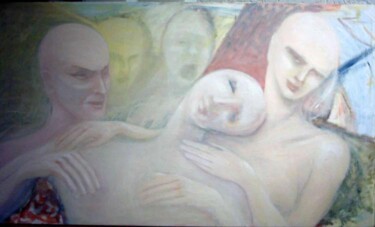 Schilderij getiteld "Hulpeloos" door Antoon Diepstraten, Origineel Kunstwerk, Olie