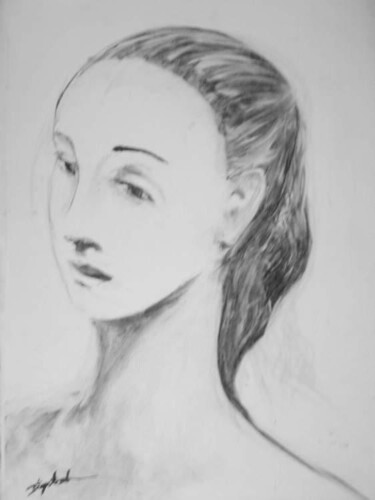 Rysunek zatytułowany „portret of Mandy” autorstwa Antoon Diepstraten, Oryginalna praca, Inny