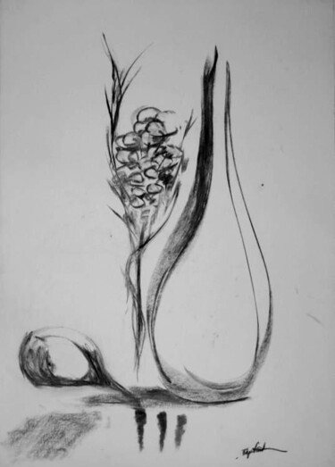 Disegno intitolato "Flower" da Antoon Diepstraten, Opera d'arte originale, Altro