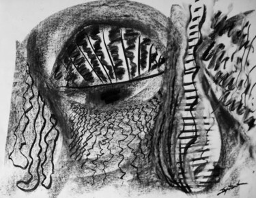 Dibujo titulada "One Eyed Tear" por Antoon Diepstraten, Obra de arte original, Otro