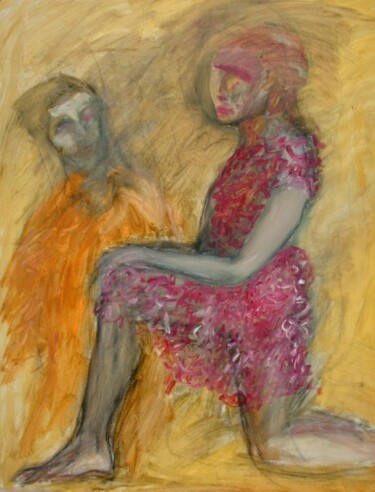 Schilderij getiteld "Kneeling Request" door Antoon Diepstraten, Origineel Kunstwerk, Olie