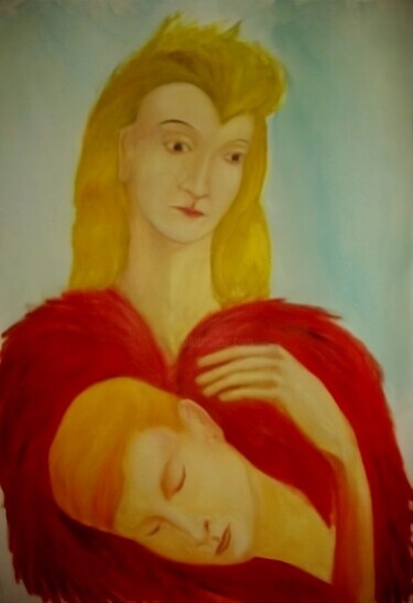 Schilderij getiteld "Valentina" door Antoon Diepstraten, Origineel Kunstwerk, Olie