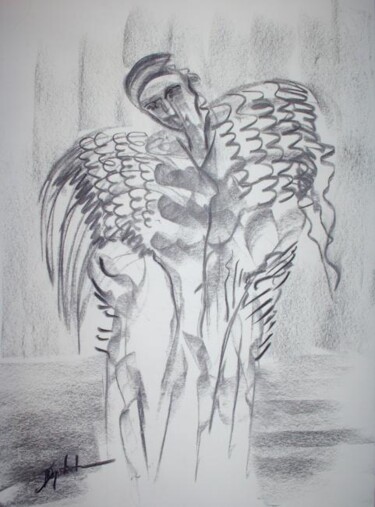 Dibujo titulada "European Angel" por Antoon Diepstraten, Obra de arte original, Otro