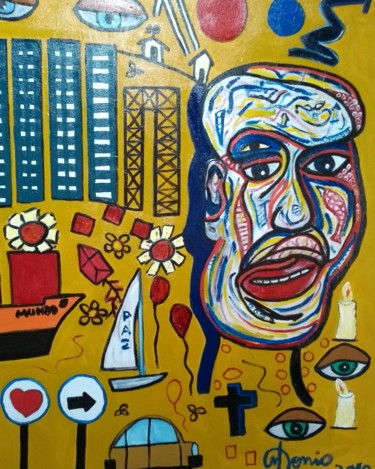 Painting titled "Para onde vamos" by Antonio Alves De Souza, Original Artwork, Acrylic
