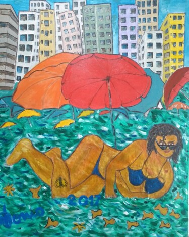 Malerei mit dem Titel "Mare Cheia" von Antonio Alves De Souza, Original-Kunstwerk, Acryl