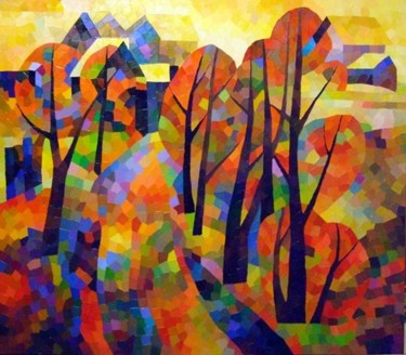 Картина под названием ""Дорога в Ликино"" - Irina Antoshina, Подлинное произведение искусства, Масло