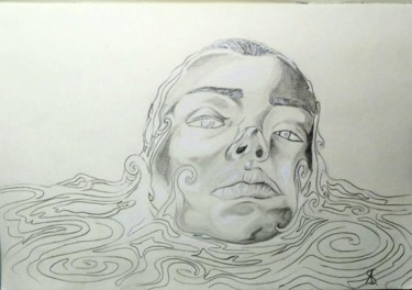 Drawing titled "La nascita di un de…" by Antonietta Stefania Di Rosa, Original Artwork, Graphite