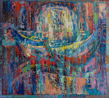 Картина под названием "В поисках гармонии" - Ekaterina Antropova, Подлинное произведение искусства, Масло