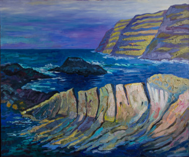 Картина под названием "Скалы" - Ekaterina Antropova, Подлинное произведение искусства, Масло