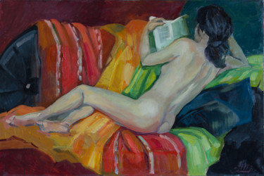 Malerei mit dem Titel "Полуденный отдых" von Ekaterina Antropova, Original-Kunstwerk, Öl