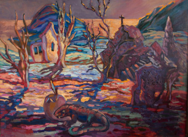 Peinture intitulée "Апокалипсис" par Ekaterina Antropova, Œuvre d'art originale, Huile