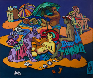 제목이 "Пляж"인 미술작품 Ekaterina Antropova로, 원작, 기름