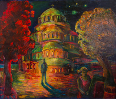 Pintura titulada "Храм" por Ekaterina Antropova, Obra de arte original, Oleo