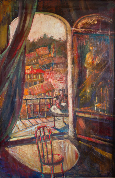 Painting titled "Отражения" by Ekaterina Antropova, Original Artwork, Oil