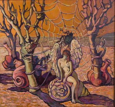 Картина под названием "Меланхолия" - Ekaterina Antropova, Подлинное произведение искусства, Масло