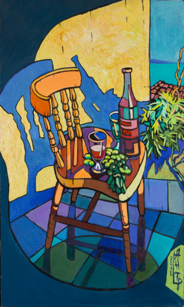 Картина под названием "Мой стульчик" - Ekaterina Antropova, Подлинное произведение искусства, Масло