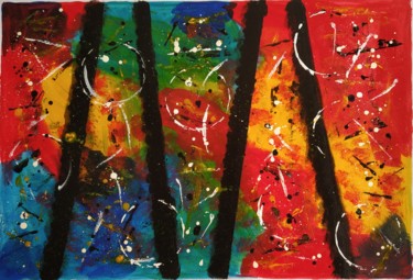 Painting titled "Abstract" by Anuradha Singh, Original Artwork, Acrylic