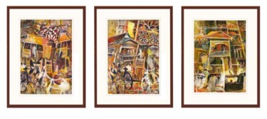 Pittura intitolato "3 paintings" da Anuar Dan, Opera d'arte originale