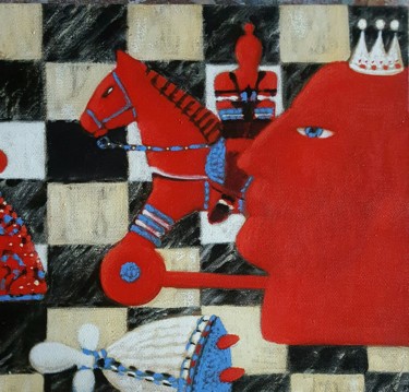 Картина под названием "Король" - Victor Anufriev, Подлинное произведение искусства, Масло