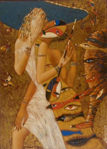 Painting titled "мелодия" by Victor Anufriev, Original Artwork