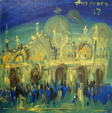 Картина под названием "SAN MRCO AT NIGHT" - Victor Anufriev, Подлинное произведение искусства