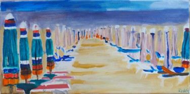Malarstwo zatytułowany „beach V Italy” autorstwa Anna Sadzik, Oryginalna praca, Akryl