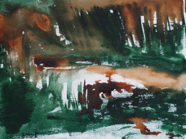 Malarstwo zatytułowany „pond” autorstwa Anna Sadzik, Oryginalna praca, Tempera