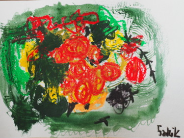 Malarstwo zatytułowany „roses” autorstwa Anna Sadzik, Oryginalna praca, Inny