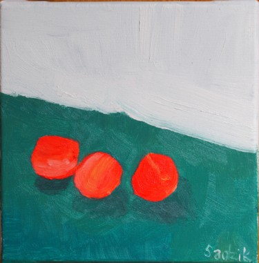 Malerei mit dem Titel "apricots" von Anna Sadzik, Original-Kunstwerk, Öl