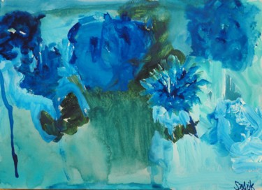 Malarstwo zatytułowany „blue rose” autorstwa Anna Sadzik, Oryginalna praca