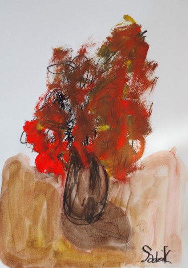 Malarstwo zatytułowany „autumn bouquet” autorstwa Anna Sadzik, Oryginalna praca, Akryl