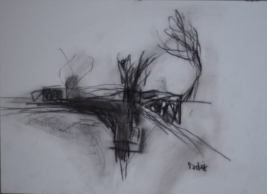 Rysunek zatytułowany „abstract landscape” autorstwa Anna Sadzik, Oryginalna praca, Węgiel drzewny