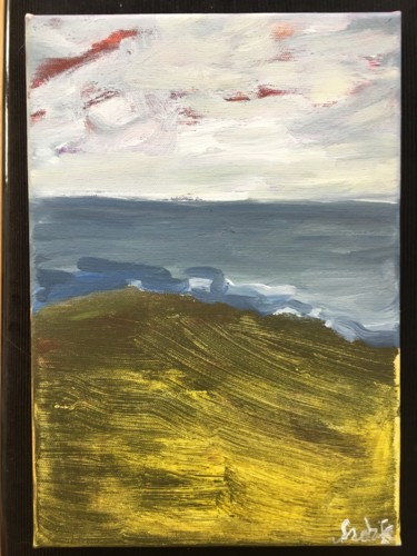 Painting titled "landscape 40" by Anna Sadzik, Original Artwork, Acrylic