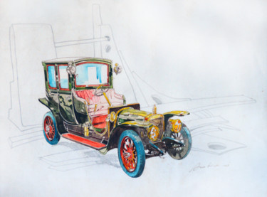 Painting titled "Classic Travel" by Anura Srinath, Original Artwork, Acrylic Mounted on Wood Stretcher frame