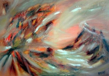 Painting titled "TEMPETE" by Anval, Original Artwork, Oil