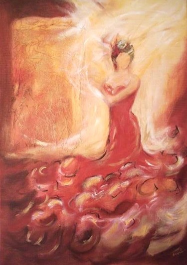 Peinture intitulée "FLAMENCO" par Anval, Œuvre d'art originale