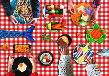 Arts numériques intitulée "Surrealistic diner" par An Van Assche, Œuvre d'art originale, Photo montage