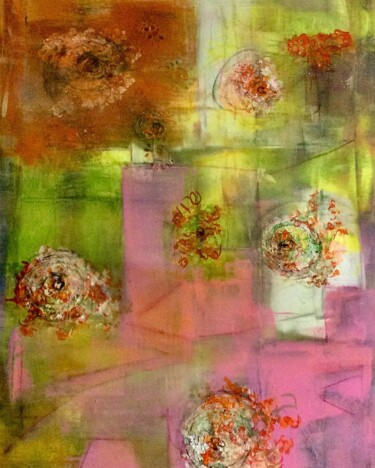 Pittura intitolato "Bouquet abstrait" da Any, Opera d'arte originale, Acrilico
