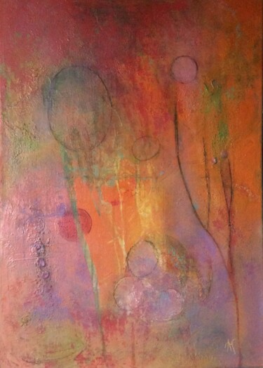 Painting titled "L autre monde" by Any, Original Artwork, Acrylic