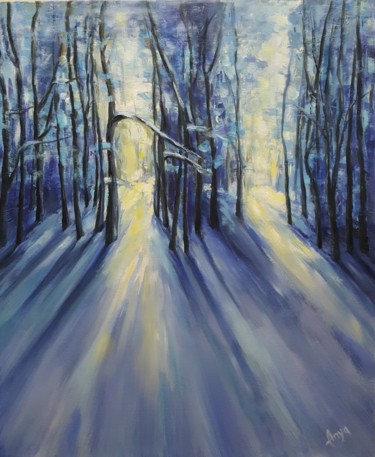 Malerei mit dem Titel "Winter Light" von Anya Komaristaia-Dumouchel, Original-Kunstwerk, Öl
