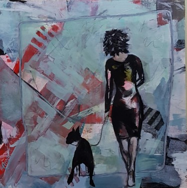 Картина под названием "Walking Together" - Anya Komaristaia-Dumouchel, Подлинное произведение искусства, Акрил